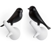 вешалки настенные sparrow 2 шт. белые-черные в Кемерово