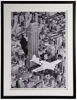 постер с паспарту в раме airplane in new york city в Кемерово