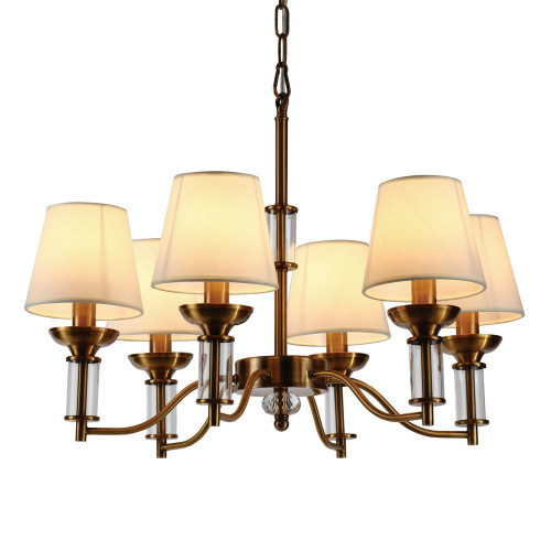 люстра walters 6 от delight collection прозрачная/бежевая/латунь в Кемерово