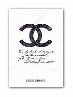 постер drink champagne. coco chanel а3 в Кемерово