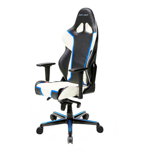 кресло геймерское dxracer racing черно-бело-синее в Кемерово