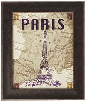постер в раме city stops paris в Кемерово