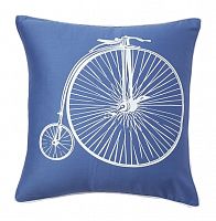 подушка с ретро-велосипедом retro bicycle blue в Кемерово