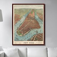 картина: antique map of new york city, 1879г. в Кемерово