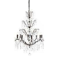 люстра maria theresa grande 8 lamps чёрная, прозрачная в Кемерово