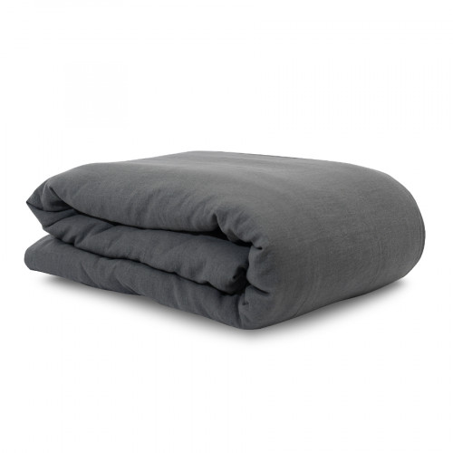 пододеяльник изо льна темно-серого цвета essential 150х200 в Кемерово