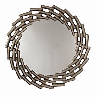 зеркало большое круглое в витой раме silver leaf в Кемерово
