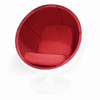 кресло ball chair бело-красное в Кемерово