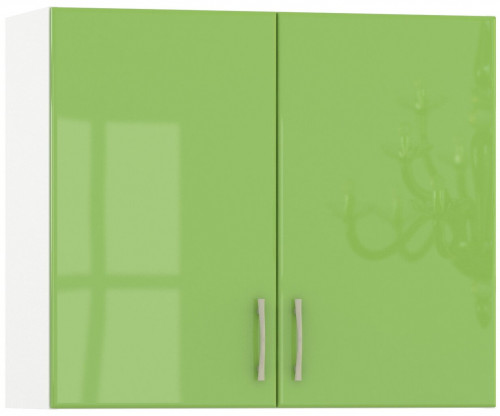 шкаф навесной 800 2 двери кухня сандра эвкалипт глянец/белый, можно сушку установить в Кемерово