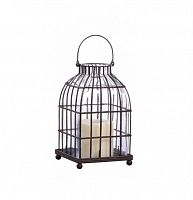 подсвечник-фонарь металлический клетка bird in cage ii, 22 см в Кемерово
