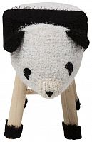 kare design пуф panda, коллекция "панда" 40*35*27, полиэстер, полиуретан, сосна, белый в Кемерово
