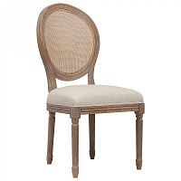 стул vintage french round cane back кремовый лён в Кемерово