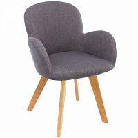 стул деревянный стул asia wooden legs / grey fabric в Кемерово