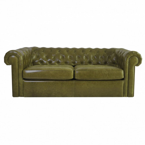 диван chesterfield двухместный прямой оливковый в Кемерово