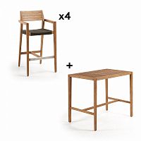 комплект мебели: стол и 4 стула pack 614 cybille от la forma (ex julia grup) в Кемерово