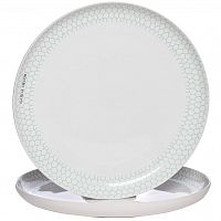 тарелка белая с бирюзовым рисунком 30*30*3,3 в Кемерово