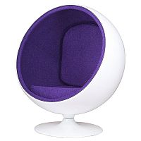 кресло eero ball chair бело-фиолетовое в Кемерово