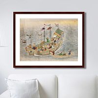 картина: scenes of traders in nagasaki, 1750г. в Кемерово