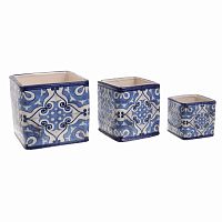 кашпо, набор 3 шт. синего цвета в Кемерово