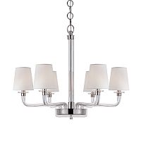 люстра brch9021-6 от delight collection белая/прозрачная/никель в Кемерово