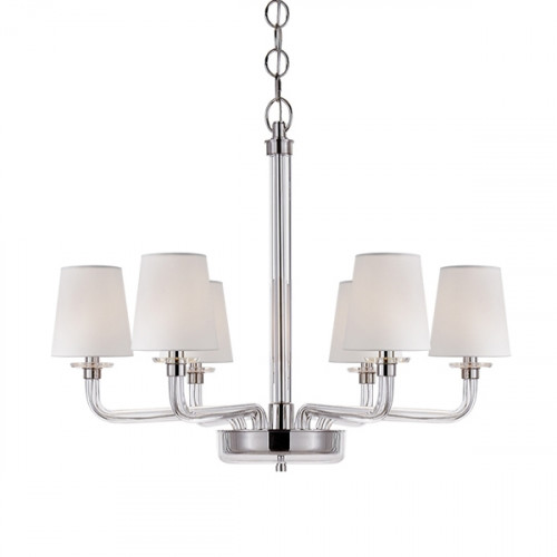 люстра brch9021-6 от delight collection белая/прозрачная/никель в Кемерово