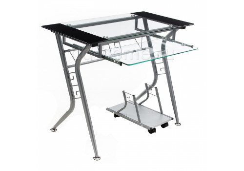 компьютерный стол beril чёрный, серебро в Кемерово