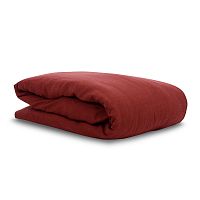 пододеяльник изо льна бордового цвета essential 200х200 в Кемерово