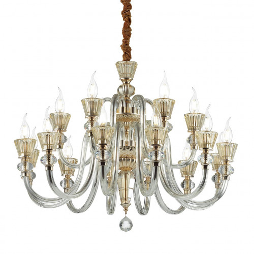 подвесная люстра ideal lux strauss sp18 золото в Кемерово