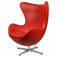 кресло arne jacobsen style egg chair красное в Кемерово