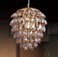 подвесной светильник crystal lux charme sp3+3 led gold/amber в Кемерово