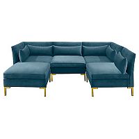 диван zara sectional угловой синий в Кемерово