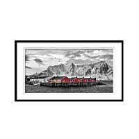 постер red houses on lofoten разноцветный в Кемерово