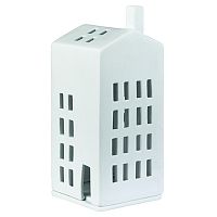 подсвечник-домик белый с трубой light house small window, 17 см в Кемерово