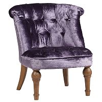 кресло sophie tufted slipper chair вельвет фиолетовое в Кемерово