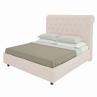 кровать подростковая с мягкой спинкой 140х200 светло-бежевая sweet dreams в Кемерово