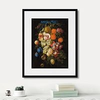 картина: a festoon of fruit hanging from a blue ribbon, 1671г. в Кемерово