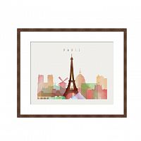 постер paris, france разноцветный в Кемерово