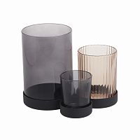 подсвечник стеклянный на 3 свечи, 14 см в Кемерово