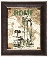 постер в раме city stops rome в Кемерово
