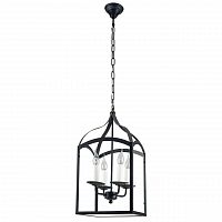 дизайнерская подвесная люстра spot light cage 9500404 черная в Кемерово