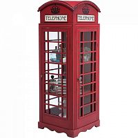 шкаф-витрина london telephone красный в Кемерово