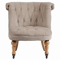 кресло amelie french country chair серо-бежевое в Кемерово