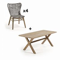 комплект мебели pack 621 brilliant стол + 4 стула от la forma (ex julia grup) в Кемерово