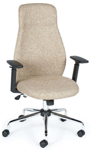 кресло для руководителя norden chairs милан, обивка: текстиль, цвет: ткань светло-бежевая в Кемерово
