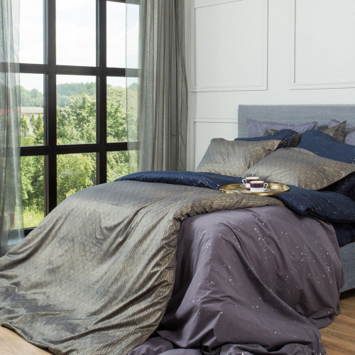 комплект постельного белья decoflux сатин евро twist dark в Кемерово