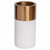 ваза мраморная с золотым кантом 10*21см в Кемерово