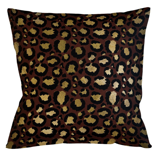 интерьерная подушка «леопард» (бордо) в Кемерово