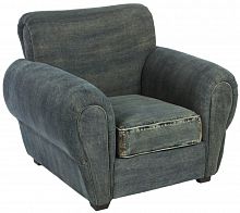 кресло san francisco denim armchair серое в Кемерово