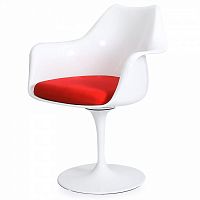 стул eero saarinen style tulip armchair красная подушка в Кемерово