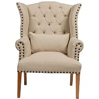 кресло quinn tufted armchair бежевое в Кемерово